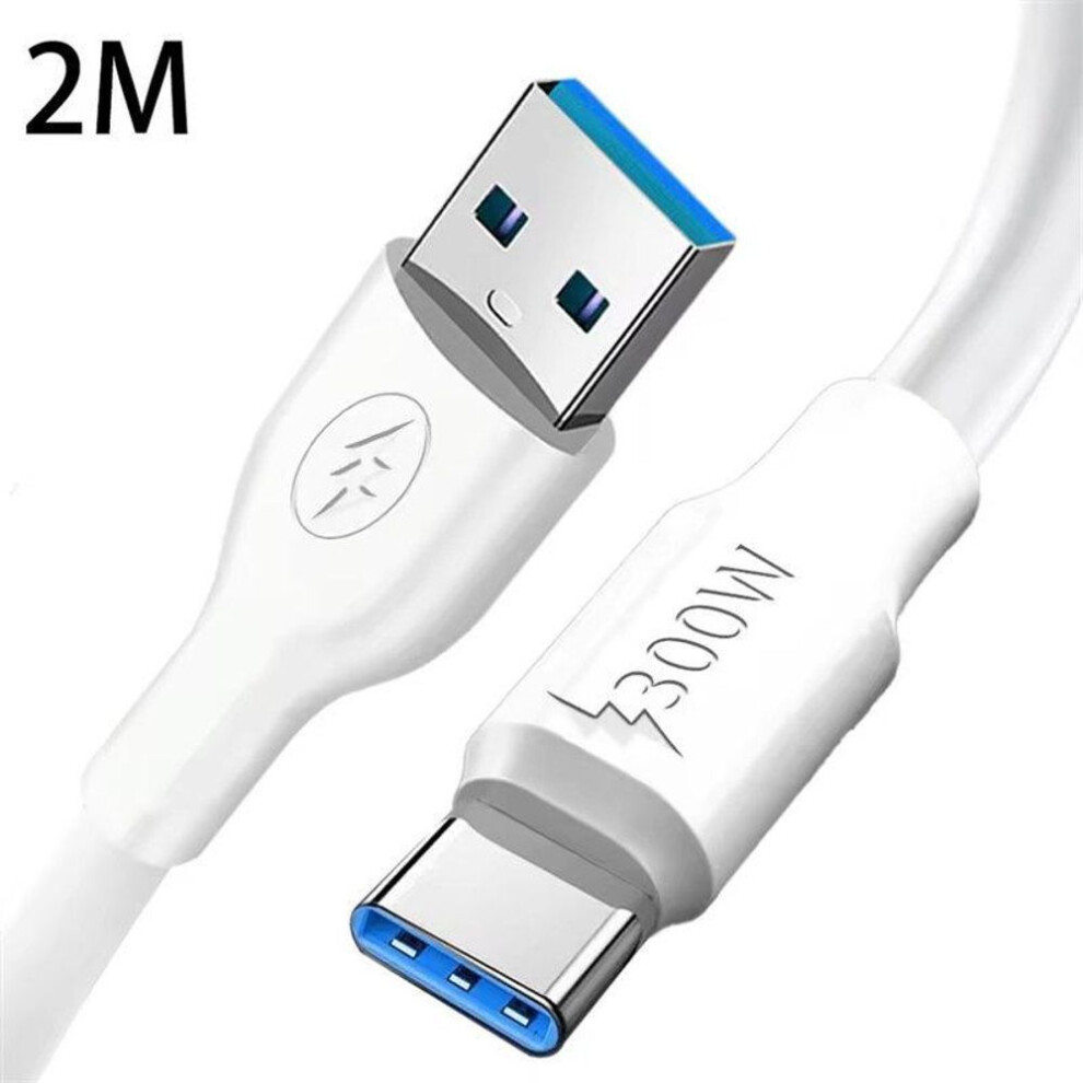 (as the picture, 2M) Sturdy Thick Type C Cable 300w Super Fast Charging Usb C Phone Charger Data Line For Android Samsung Xiaomi Huawei Type-c Wire