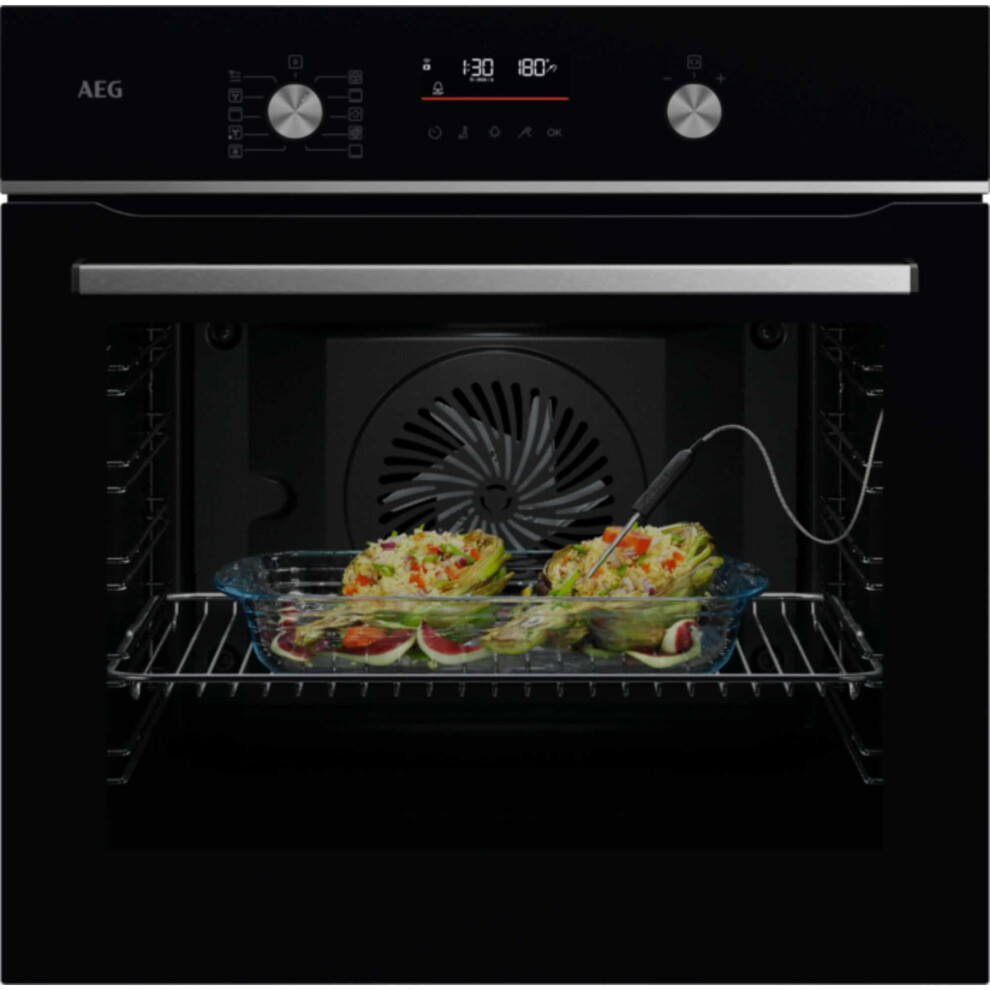 Aeg Ga5pb501ab 5000 Surroundcook Built-In Oven With Steambake & Pyrolytic - Black