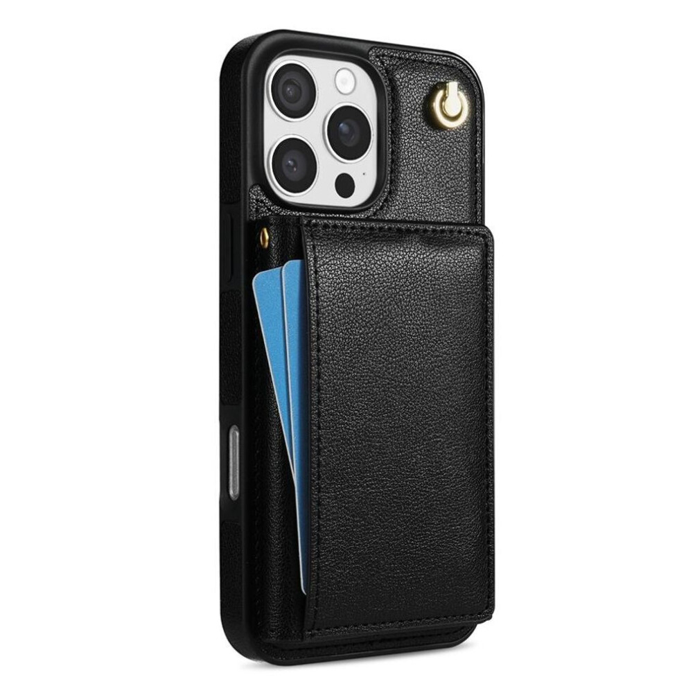 (black, Samsung A15) Upgraded Three-layer Folding Wallet Case For Iphone 16 15 14 13 Samsung S25 S24 S23 A55 A15 A16 Flip Cover With Card Holder & Photo Frame
