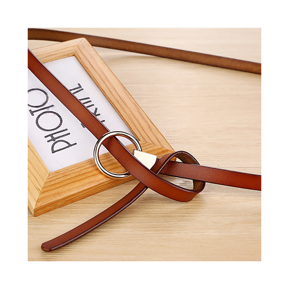 (Brown,105cm)Ceinture femme style minimaliste ceinture boucle métal robe costume shapewear ceinture