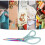 Office Scissors, Sewing Scissors, Left Handed Scissors, Titanium Scissors, Professional Super Sharp, Soft and Comfortable Handle, Multi-Purpose, Blue 5