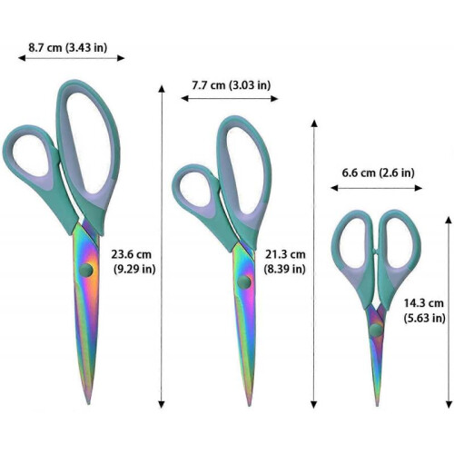 Office Scissors, Sewing Scissors, Left Handed Scissors, Titanium Scissors, Professional Super Sharp, Soft and Comfortable Handle, Multi-Purpose, Blue 1