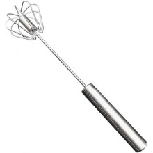 Hand Push Egg Whisk, Stainless Steel Whisk Blender for Home, Matcha Whisk, Egg Beater, Milk Frother, Mixer Stirrer(10 inch, Silver)