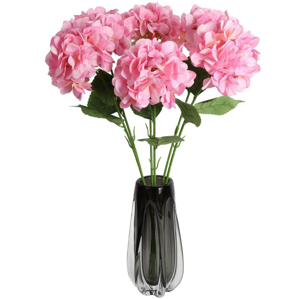 (pink) 4pcs 72cm Hydrangea Artificial Silk Flowers Long Stem Big Fake Hydrangea Flowers For Tall Vase Wedding Baby Shower Party Home Table Centerpieces Decor