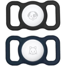Airtag Dog Collar Holder (2 Pack) Compatible with Apple Airtag Cat Collar Holder, Air Tag Holder for Pet Collar, Air Tag Case Cover for GPS Tracker