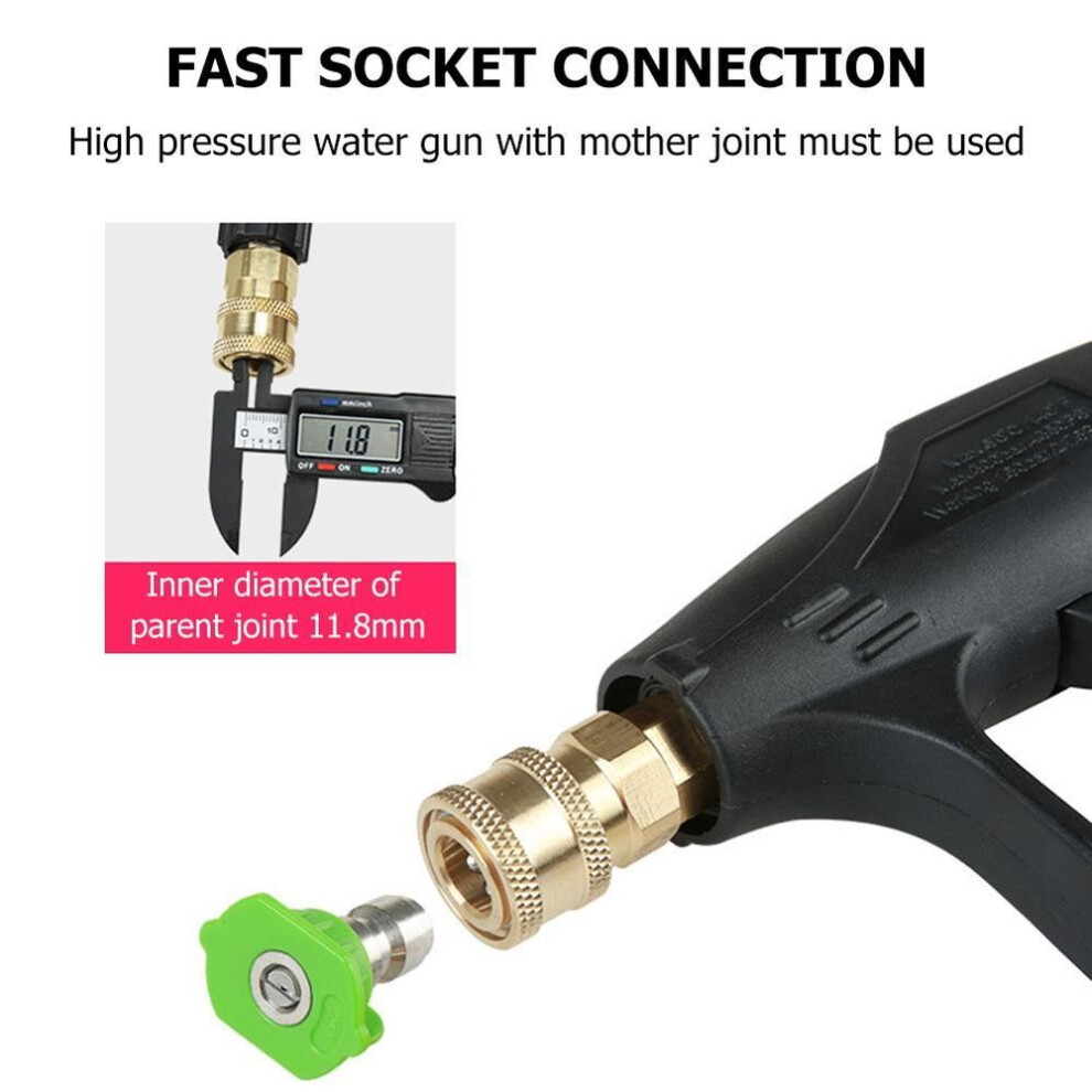 High Pressure Cleaning Gun Connector + Five Color Car Washing Nozzle For Karcher K2 K3 K4 K5 K6 K7 Auto Accessories