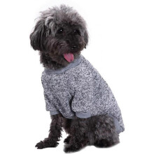 Pet Dog Clothes Knitwear Dog Sweater Soft Thickening Warm Pup Dogs Shirt Winter Puppy Sweater for Dogs (Grey, L)