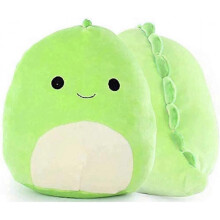 8 Inch Cute Dinosaur Plush Pillow Toys, Stuffed Animal Plush Toy, 3D Dinosaur Plush Pillow Soft Lumbar Back Cushion Birthday Gift for Kids (Green)