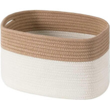 Cotton Rope Storage Baskets Bin Storage Cube Organizer Foldable Decorative Woven Basket with Handles 15"x 10"x 9"