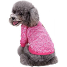 Pet Dog Clothes Knitwear Dog Sweater Soft Thickening Warm Pup Dogs Shirt Winter Puppy Sweater for Dogs (Rose red, XS)