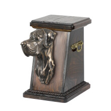Dog niemiecki II - urna na prochy psa, elegancka urna ze statuetką, pamiątkowa urna z popiersiem psa marki Art-Dog