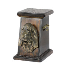 Basset Hound - urnă pentru cenușa câinelui, o urnă elegantă cu o statuetă, o urnă comemorativă cu un bust de câine de la marca Art-Dog