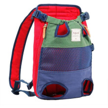 Dog Pet Carrier Bag, Carrier Backpack, Transport Backpack for Pets Jfor Walking Hiking Cycling and Motorcycle Carrier up to 10 kgblue and green