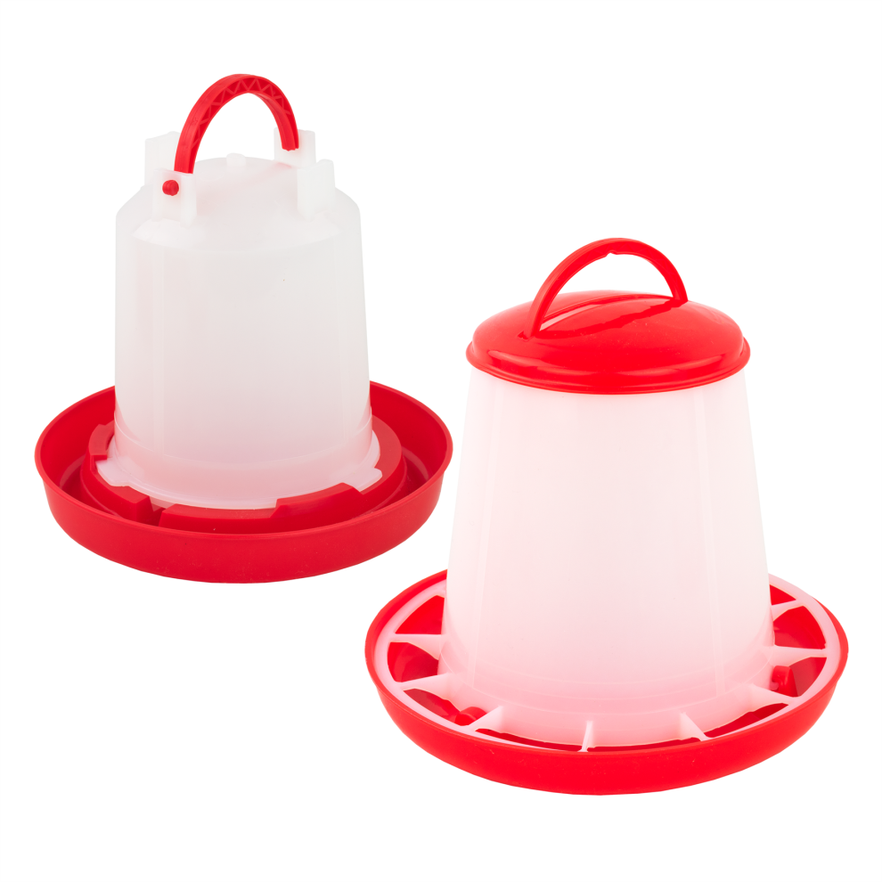 (1kg/L Chicken Feeder & Drinker) KCT Chicken Feeder Drinker Automatic Poultry Waterer Food Trough Auto Coop Water