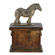 Belgický / Percheron - urna na popol koňa, urna so soškou, elegantná urna s koňom značky Art-Dog