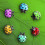 6pcs Creative Plastic Ladybug Tree Refrigerator Magnets Desktop random color 3