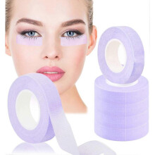 5 Rolls Lash Tape for Eyelash Extension Breathable Micropore Fabric Lash Extension Tape Lint Free Eyelash Tape (Purple)
