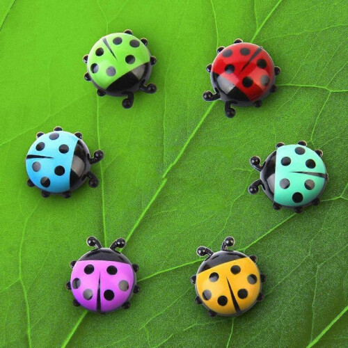6pcs Creative Plastic Ladybug Tree Refrigerator Magnets Desktop random color 1