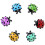 6pcs Creative Plastic Ladybug Tree Refrigerator Magnets Desktop random color 1