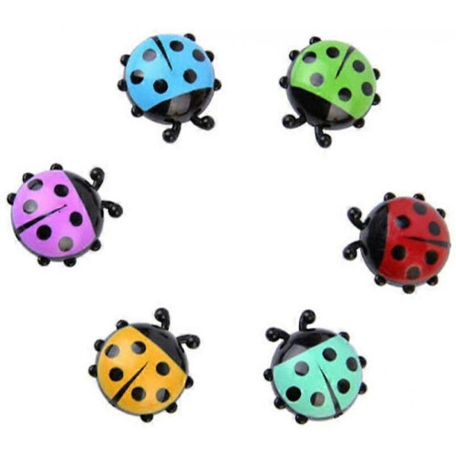 6pcs Creative Plastic Ladybug Tree Refrigerator Magnets Desktop random color