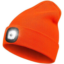Rechargeable LED Lighted Beanie Hat, Perfect Dad Gifts in Christmas, Cap with Light Head Torch Unisex Winter Warm Knit Beany
