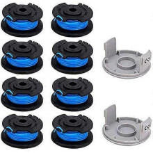 10 Packs 0.065 Inch Line Trimmer Replacement Spool for Ryobi 18v 24v 40v,11ft Cordless Line Trimmer, 8 Spools + 2 Trimmer Caps