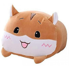 8 inch Cute Yellow Hamster Plush Stuffed Animal Cylindrical Body Pillow,Super Soft Cartoon Hugging Toy Gifts