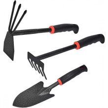 Garden Tool Set, 3 Pieces Garden Tools Kit, Garden Tool Kits, Hand Hoe, Hand Rake, Small Gardening Shovel, for Loosening Soil, Weeding, Transplanting