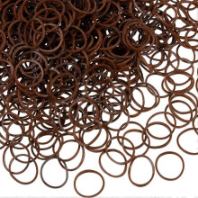 1000pcs Mini Rubber Bands Soft Elastic Bands for Kid Hair Braids Hair (Dark Brown)