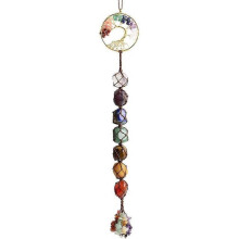 Tree of Life Chakra Stones Healing Crystals Feng Shui Hanging Ornament 7 Chakra Wall Ornament Meditation Hanging Ornament Window Ornament