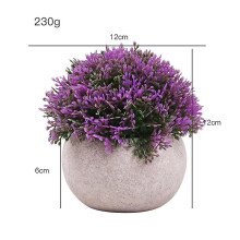 Artificial Potted Plant,set Of 1 Plastic Decorative Plants Bonsai, Ideal for Office Balcony Decorative Table Centerpieces Purple Lotus Seed Grass