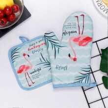 Oven Gloves Microwave Potholders Baking Pans Cotton Oven Gloves Potholder Mat for Bbq Kitchen