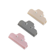 3 Pieces Sealing Clip, Shopping Bag Clip, Portable Food Sealing Clip, 10 X 5 Cm (Three Colors)