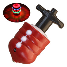 (A) Giroscópio elétrico com laser colorido e luz LED, brinquedo musical, giroscópio com pino giratório,