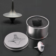 (Prata) Frete grátis brinquedo criativo pião giratório Inception Mini giroscópio de metal mágico presente