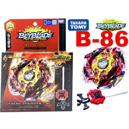 Original TOMY BURST B-86 Legend Spriggan 7. MR LAUNCHER LR SPIN