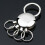 Multifunctional Round Key Fob, Rotatable, with 4 Key Rings 2