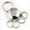 Multifunctional Round Key Fob, Rotatable, with 4 Key Rings 1