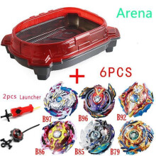 (6PCS 06) Tomy Burst Explosion Hood Blade Burst Evolution Stadium Battle Arena Disque de jeu gyroscopique rotatif