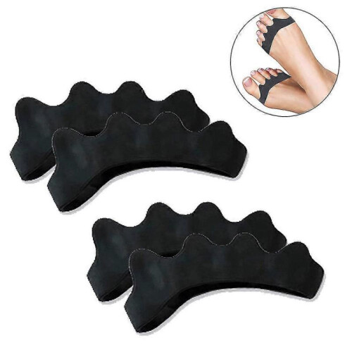 4 Pcs Toe Separators for Overlapping Toes And Restore Crooked ToesBlack 1
