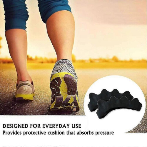 4 Pcs Toe Separators for Overlapping Toes And Restore Crooked ToesBlack 2