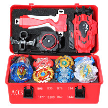 (A03) Tomy New Burst Set Jouets Arena Set Metal Fusion Fighting Metal Gyroscope Grip Launcher Blayblad Box