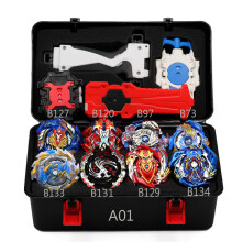 (A01) Tomy New Burst Set Speelgoed Arena Set Metal Fusion Fighting Metalen Gyroscoop Grip Launcher Blayblad Box