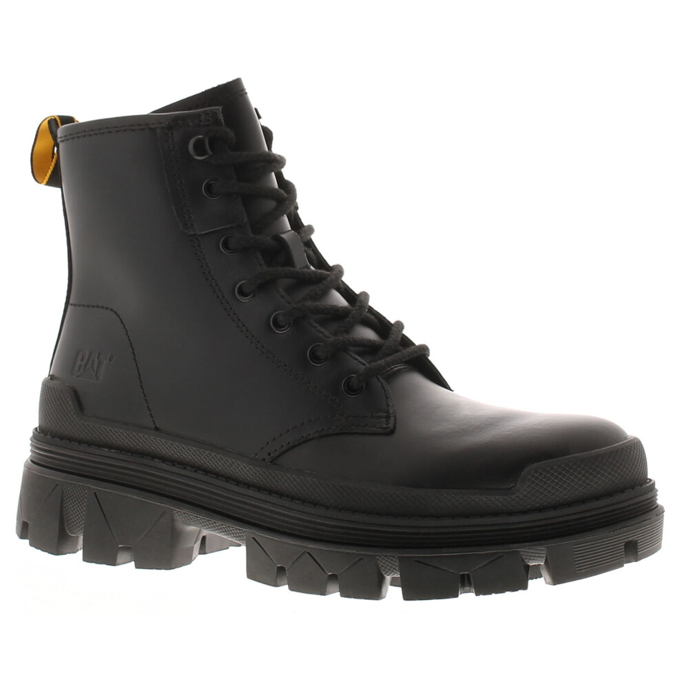 (Black, 5 (Adults')) Caterpillar Womens Ankle Boots Chunky Sole Hardwear Hi Leather Lace Up black UK