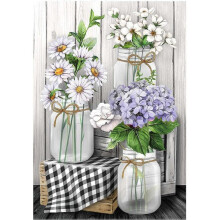 Flowers Diamond Painting Kit Diamond Art Kits for Adults DIY 5D Full Diamond Painting Kits Flowers Diamond Painting by Numbers Daisy