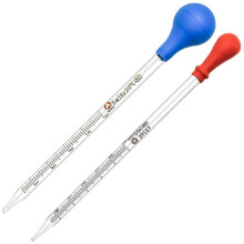 Glass Dropper Pipette 3 ml 5 ml Glass Pipette Graduated Dropper Pipettes 2 Pcs Dropping Pipette with Scale Line Rubber Pipettes Ball