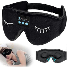 Bluetooth Sleep Mask Wireless Sleep Headphones 3D Bluetooth Headphones Noise Canceling Headphones for Sleeping Night Mask Hand Make Breathable Ultra-S