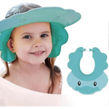 Kid Shampoo Cap Adjustable Baby Shower Hat Hair Washing Shield for Ears Eyes Silicone Baby Bath Visor for Toddlers Kids Infants Blue