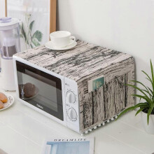 Microwave Oven Dust Cover, Microwave Oven Accessory, Oil Proof Cover, Wood Grain Pattern
