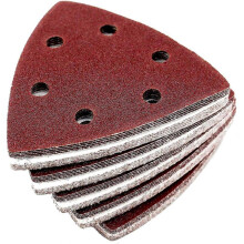 Delta-Sanding Triangles 60 pieces 6 holes 90 x 90 x 90 mm Mixpack 10 x grit 40/60/80/120/180/240 each for delta sanders